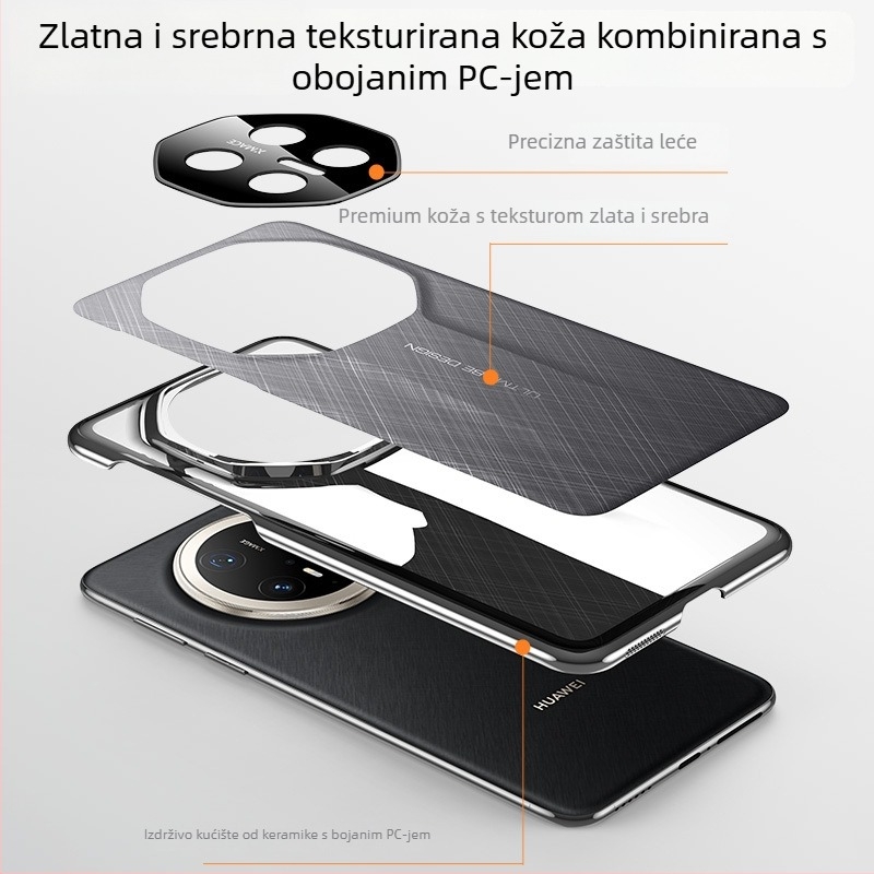 Korisnik za telefon s motivom zlatne niti i srebrnog brokata za Huawei Mate70 Pro i Honor Magic7 – potpuno pokriće