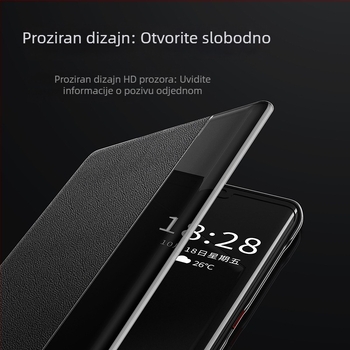 Kožna flip futrola za Huawei – umjetna koža, injekcijsko oblikovanje, otpornost na pad, anti-klizanje, poslovni stil