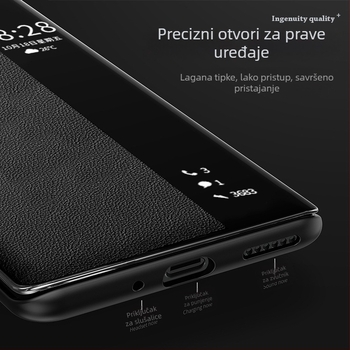 Kožna flip futrola za Huawei – umjetna koža, injekcijsko oblikovanje, otpornost na pad, anti-klizanje, poslovni stil