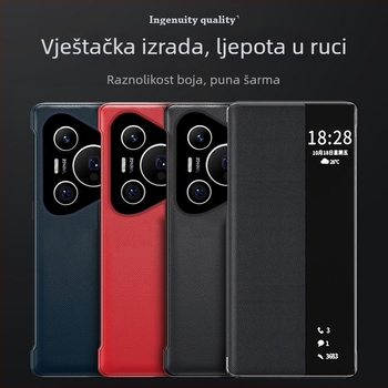 Kožna flip futrola za Huawei – umjetna koža, injekcijsko oblikovanje, otpornost na pad, anti-klizanje, poslovni stil