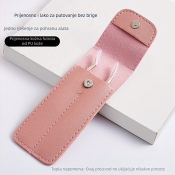 Torba za pincetu s PU kožnim poklopcem za kozmetičke alate, plastični/živčasti materijal, zaštitni poklopci za jednostruke i dvostruke pincete