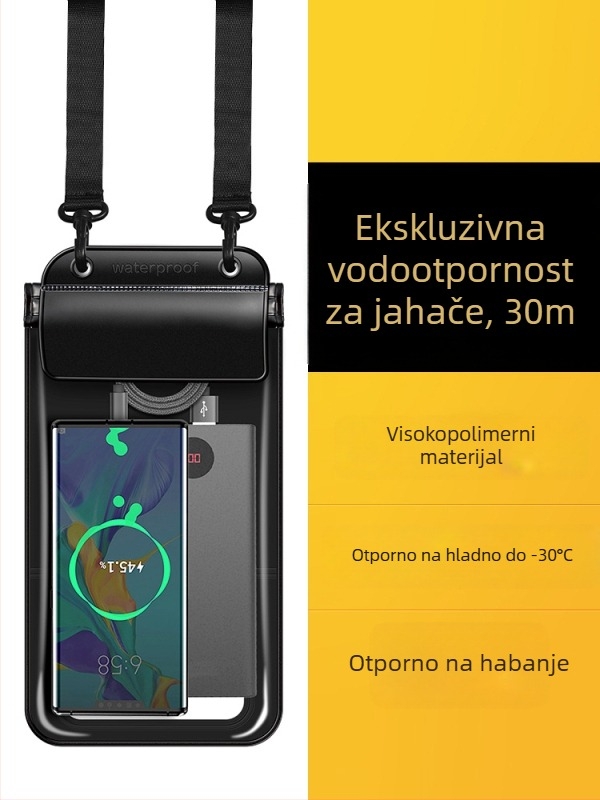 Vodootporna torbica za mobitel, otporna na niske temperature, za kišnu sezonu, ekstra velika, punjiva, s dodirnim zaslonom