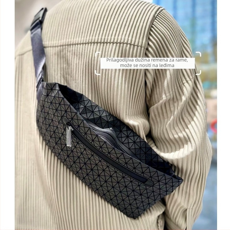 Unisex silikonska torbica za prsa s poliesterom, ljeto 2024, svakodnevna crossbody torba