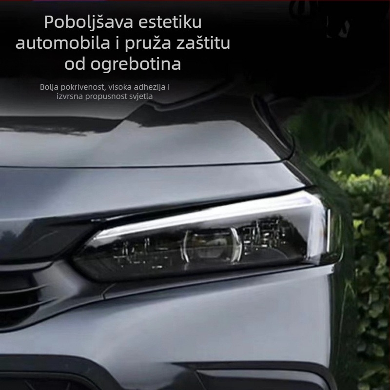 Prozirni fotohromatski film za prednja svjetla za Civic 11. generacije; film za promjenu boje za Civic 10. generacije; JDM stil Crni Samuraj.