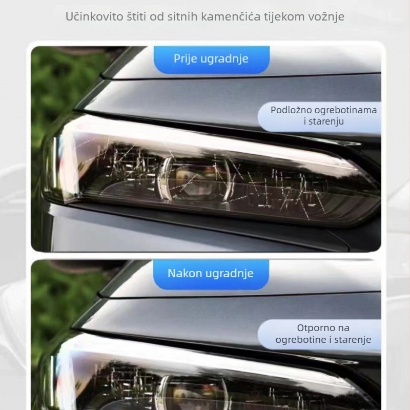Prozirni fotohromatski film za prednja svjetla za Civic 11. generacije; film za promjenu boje za Civic 10. generacije; JDM stil Crni Samuraj.