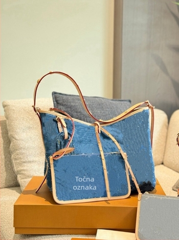 Denim messenger torba – gradski jednostavan stil, horizontalni kvadratni oblik, magnetska kopča, unutarnja pretinica za telefon