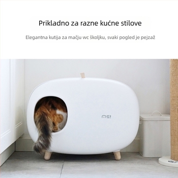 Mochi kutija za mačji pijesak — potpuno zatvorena sa ladicom, zatvorena mačja toaletna posuda, Materijal: Druge materijale, 1 kom