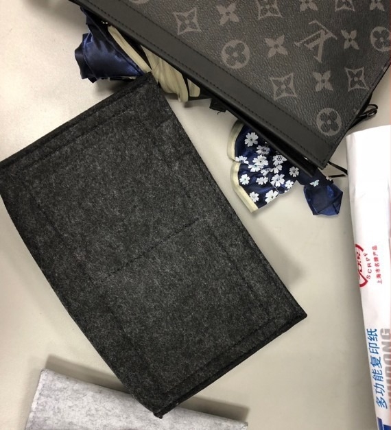 Torba za kozmetiku s filcovom podlogom, Hyuna Tweed stil, preuređena torbica za toaletne potrepštine, 19/26 cm