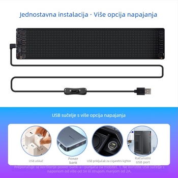 Fleksibilni vanjski LED reklamni zaslon s punim bojama, s P4 pixellom, Sanan čip, 5V, Bluetooth-enabled, zidni montažni.
