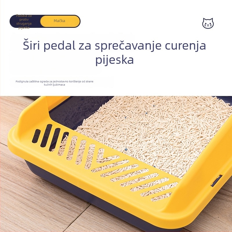 Kutija za mačji toalet Mengdi PP protiv prskanja poluzatvoren s kontrolom mirisa