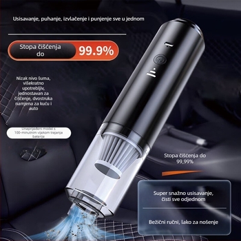 Bežični ručni usisavač za vozilo i dom, snažno usisavanje 25 kPa+, model M-2054, 36V, 100W, zamjenjiva baterija, trajanje rada 0-1 h