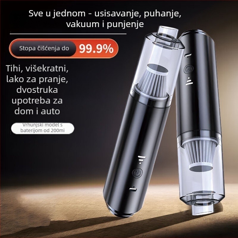 Bežični ručni usisavač za vozilo i dom, snažno usisavanje 25 kPa+, model M-2054, 36V, 100W, zamjenjiva baterija, trajanje rada 0-1 h