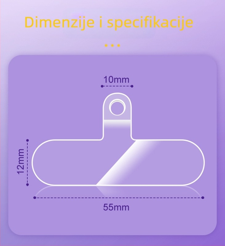 Lančić za mobitel s TPU injekcijski oblikovanim dijelom, poliester užadica, metalna kopča, geometrijski privjesak