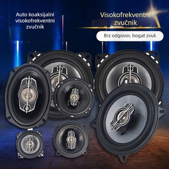 Automobilski koaksijalni zvučnik s jednostavnom zavojnicom, PP membrana, 4 Ω, 60 Hz–20 kHz, 92 dB