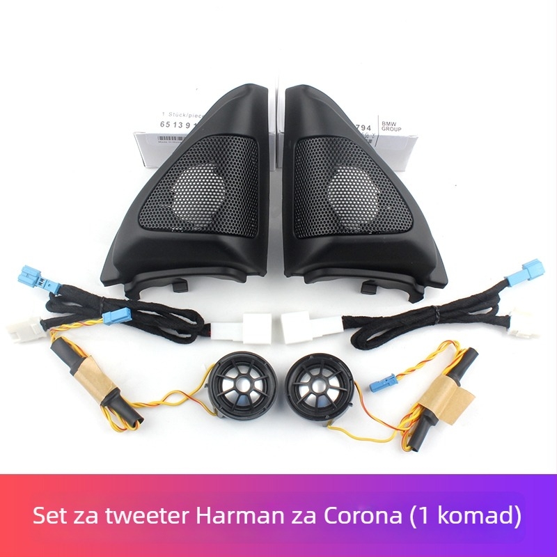 Tweeter gril za A-stup Corolla, trokutasti panel baza za unutarnju modifikaciju, 2003–2018, 4 Ω, 35 W, 91 dB
