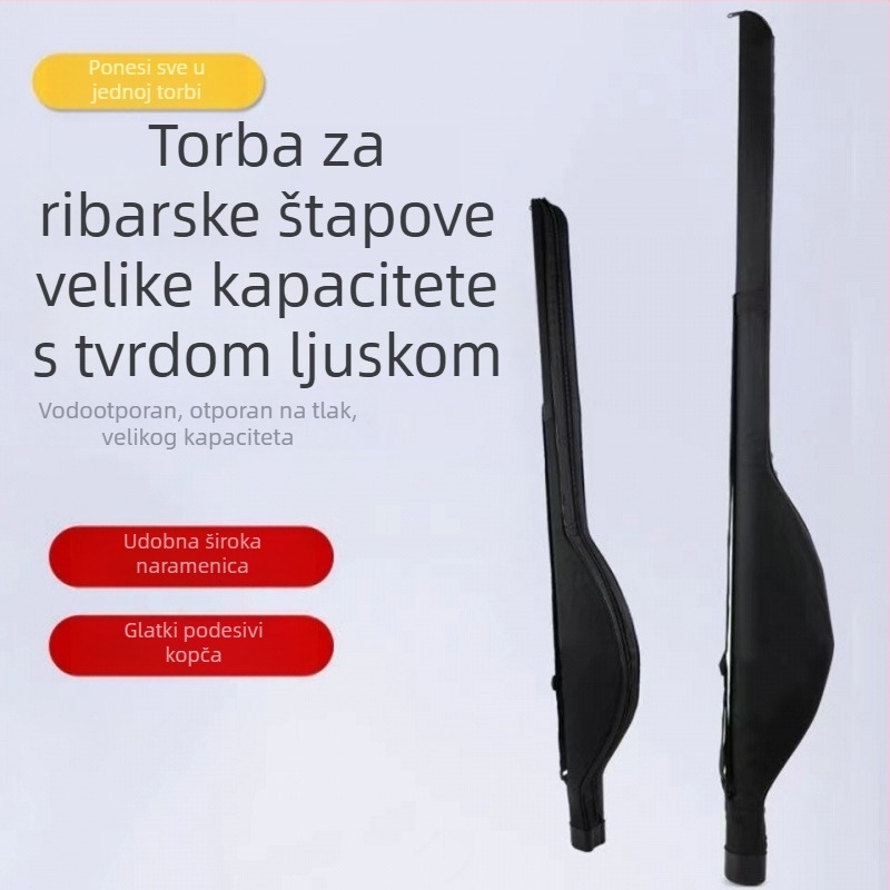 PVC torba za štapove, velika zapremina, preko ramena ili kao ruksak, odvojni pretinac za navijak