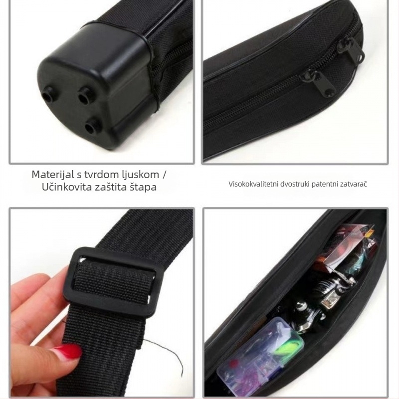 PVC torba za štapove, velika zapremina, preko ramena ili kao ruksak, odvojni pretinac za navijak