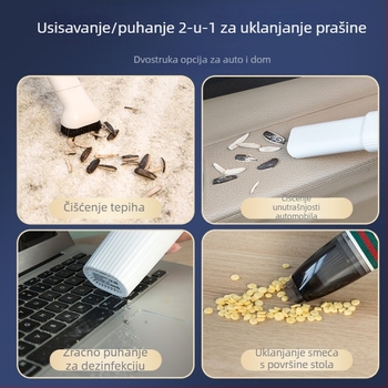 Prijenosni ručni usisavač za automobil - 3.7V, 45W, 4500 Pa, bežični, radno vrijeme 120 min