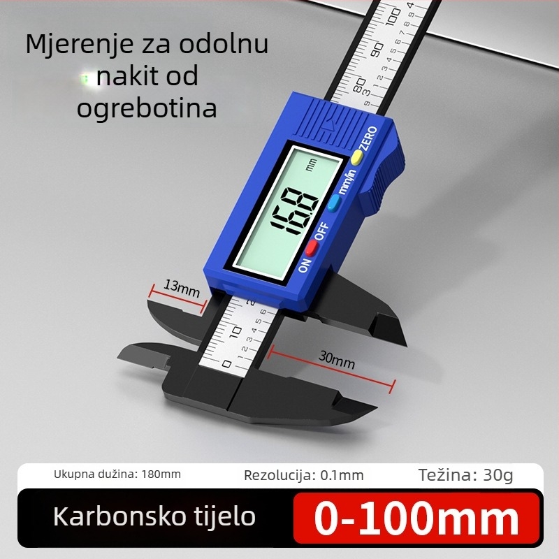 Casio digitalni kaliper – plastično kućište, za nakit i ručne radove, s digitalnim zaslonom