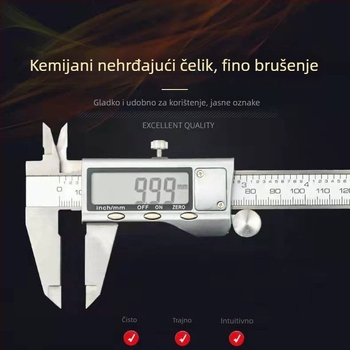 Digitalni kaliper s LCD zaslonom, raspon 0-150/100 mm, visoka preciznost za nakit i rukotvorine