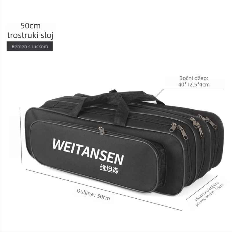 Torba za štapove — prijenosni mini dizajn, karbonska vlakna, podrijetlo Kina, višenamjenska za morski i ledeni ribolov