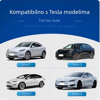 Dori brisač bez rama S333 za Tesla Model 3/Model Y/Model X/Model S – 90° kut, 12V motor, prirodni kaučuk