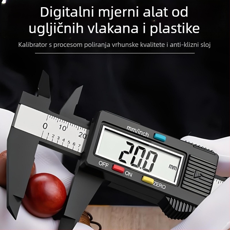 MAKLE digitalni mjerač s elektroničkim zaslonom, potpuno plastičan, kompaktan raspon 0-150 mm