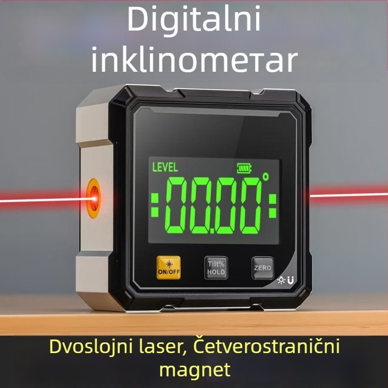 Magnetski horizontalni mjerač uglova, mini protractor, mjerač nagiba, elektronički digitalni inclinometer