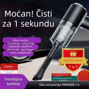 Ručni usisavač za auto i dom - 300 W, usisna snaga 20000 Pa, punjiv, kabel duljine 300 cm, mjerenje tlaka u gumama