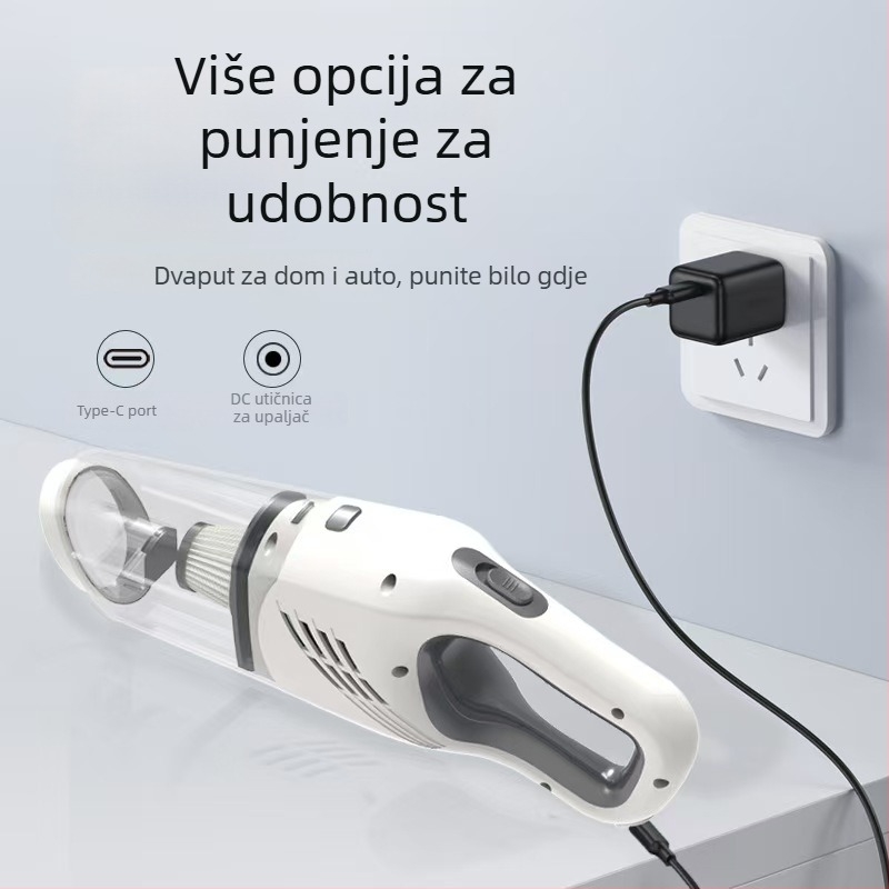 Ručni usisavač za automobil, 7.4V, 70W, 6000Pa, 25 minuta rada