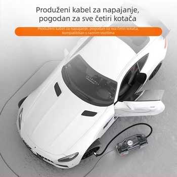 12V prenosna dvostruka cilindarska visokotlačna pumpa za automobil, punjiva, LCD zaslon