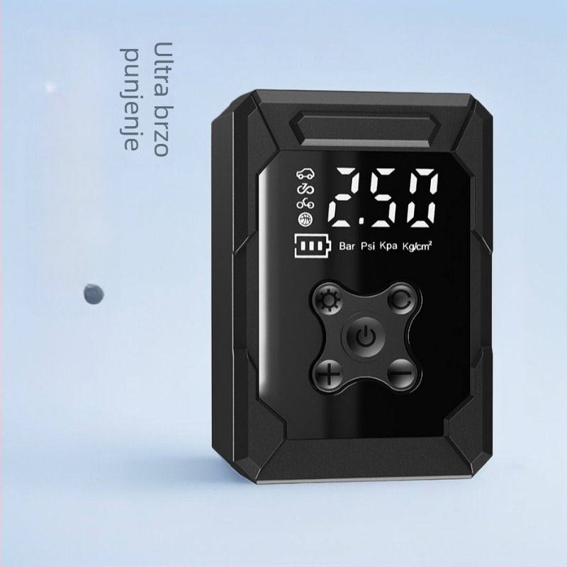 Prijenosna bežična pumpa za auto s digitalnim prikazom (7.4V, 80W, 45 L/min)