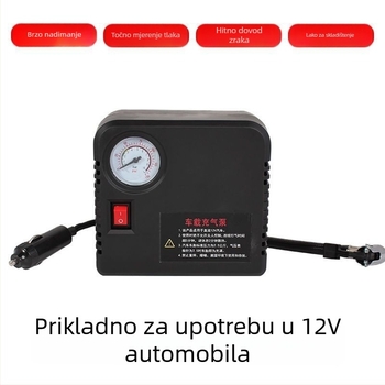Pumpa zraka za električna vozila - 220W, višecilindrična konstrukcija, digitalni zaslon, upozoravajuće svjetlo