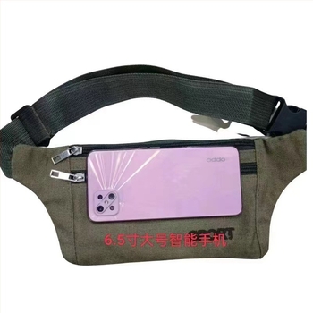 Unisex platnena pojasna torba za outdoor sportove – Crossbody stil, velika zapremina, pretinac za telefon i novčanik