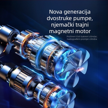 Kafila 066 automobilska višefunkcionalna pumpa za zrak, prenosna pametna pumpa s digitalnim zaslonom za automobile i električna vozila, 12V, 120W, 70 L/min, punjiva