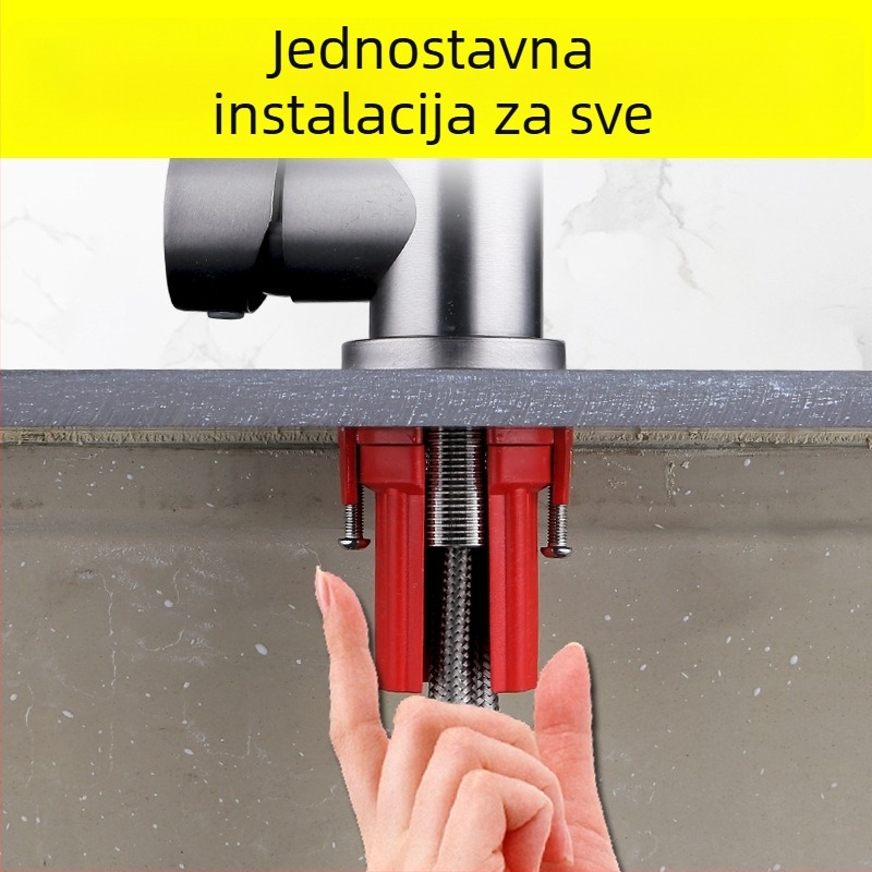 Kuhinjski faucet: držač za brzo postavljanje protiv otpusta matice, za toplu i hladnu vodu, ABS tijelo, 32 mm priključci