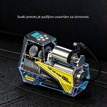 Prijenosna pumpa za auto s digitalnim zaslonom, 12V, 100W, 35 L/min, 800 g
