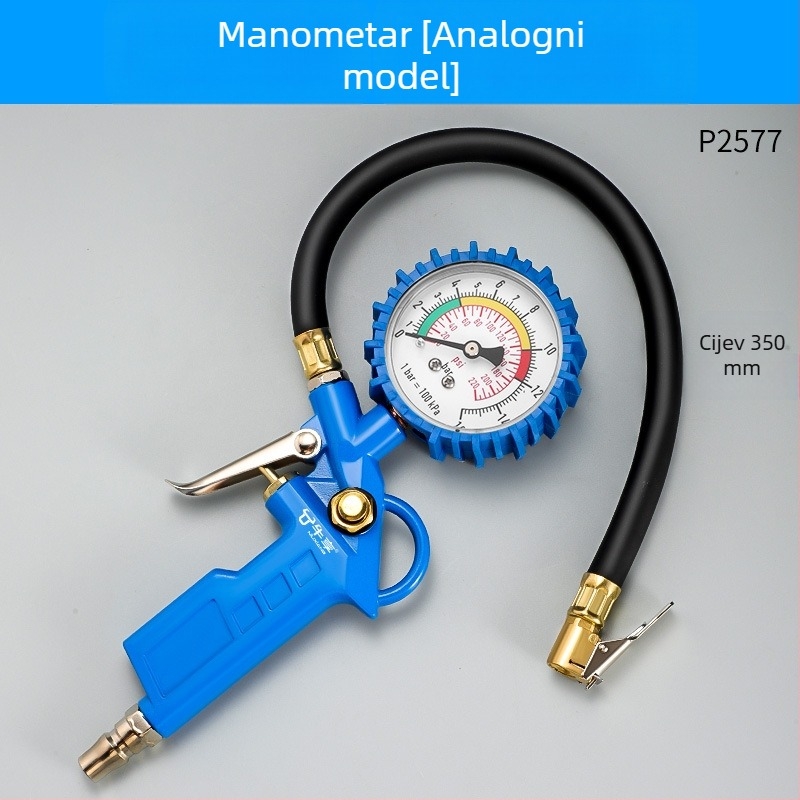 Manometar za tlak u gumama Enjoy, visoka preciznost digitalni prikaz, raspon 0–220 psi, jedinica bar, kućište od smole i legure