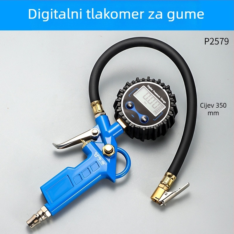 Manometar za tlak u gumama Enjoy, visoka preciznost digitalni prikaz, raspon 0–220 psi, jedinica bar, kućište od smole i legure