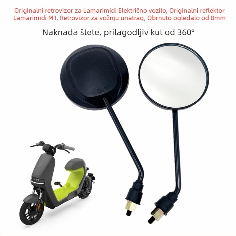 Originalni retrovizor za električno vozilo, 8 mm dvostruki navoji, obrnuti retrovizor, šifra proizvoda Jcbcm7