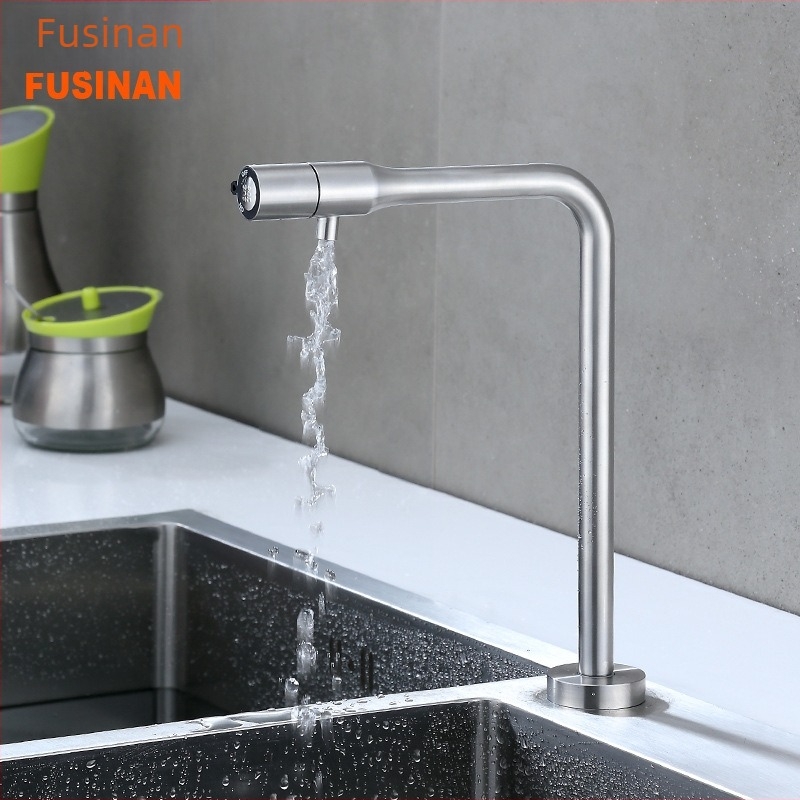 Kuhinjski čistač vode od nehrđajućeg čelika 304, jednokrilni hladan, keramički ventil, model FSN-6403, 1.6 MPa