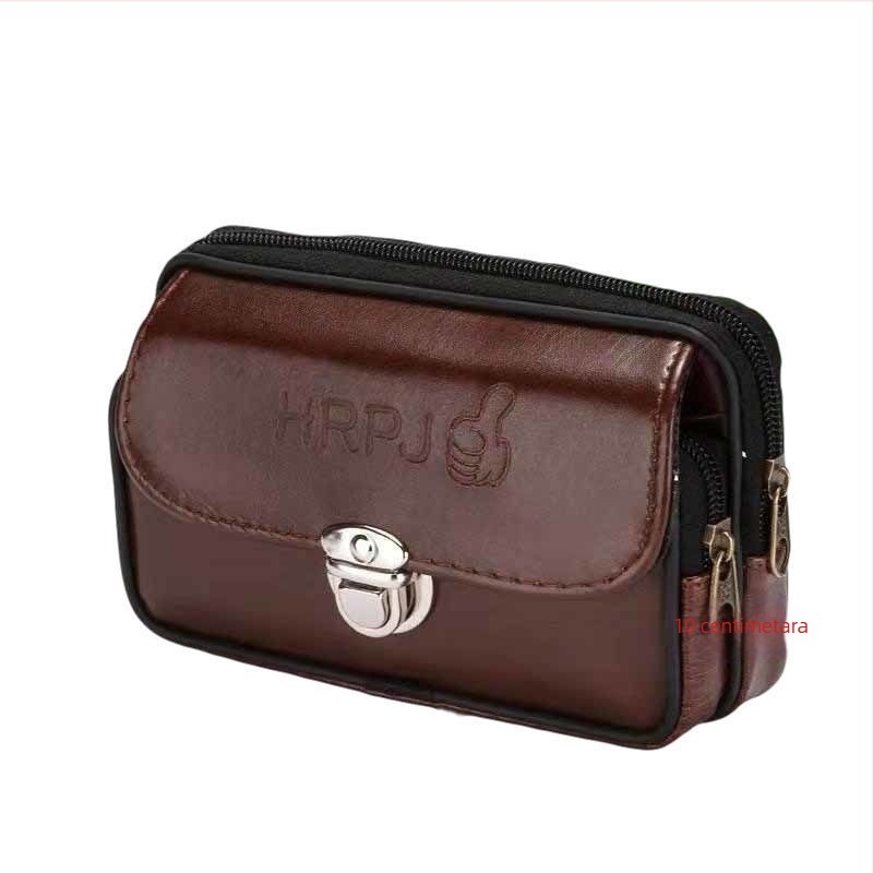 Muška reljefna torbica za struk, od PU kože, otporna na habanje, podstava od poliester, pogodna za poslovna putovanja