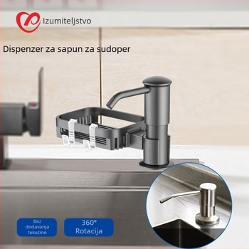 Kuhinjski dozator sapuna od ABS-a, ručni pritisak, elektroplatiranje, moderan minimalistički dizajn, težina 0,5 kg
