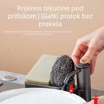 Kuhinjski dozator sapuna od ABS-a, ručni pritisak, elektroplatiranje, moderan minimalistički dizajn, težina 0,5 kg