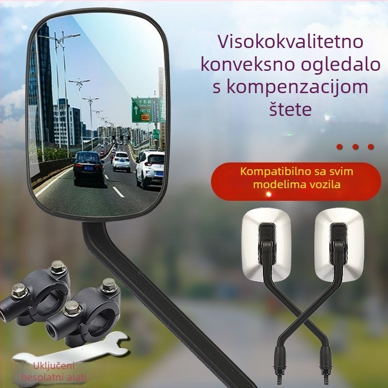 Zadnje ogledalo za električni skateboard, 8 mm HD konveksno ogledalo, univerzalna kompatibilnost