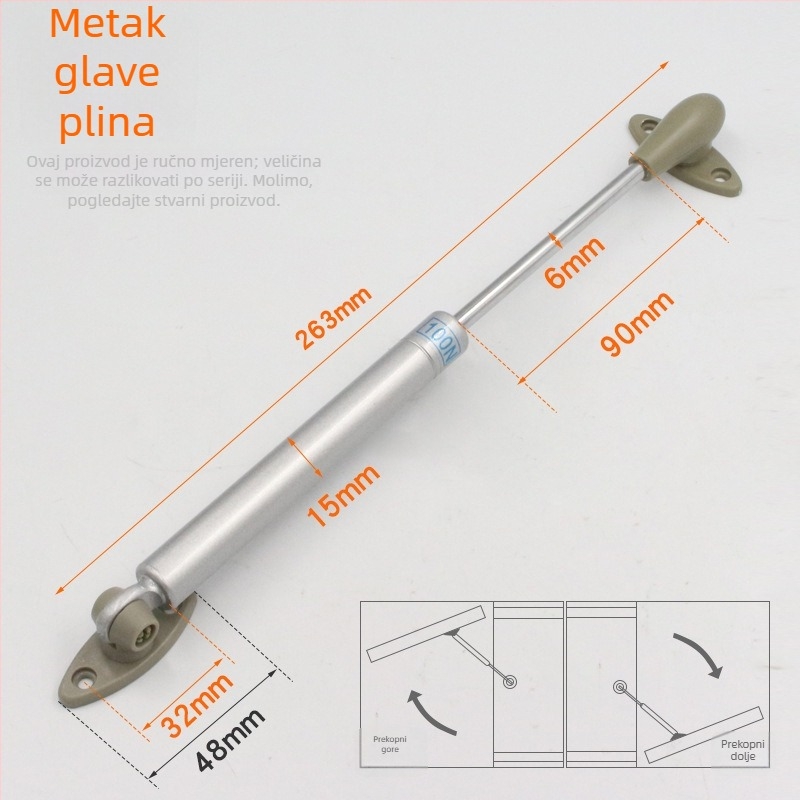 Gasni amortizer za namještaj - Jin Aoding Model 001, Materijal: cinkova legura i plastika, Stil: moderni minimalizam