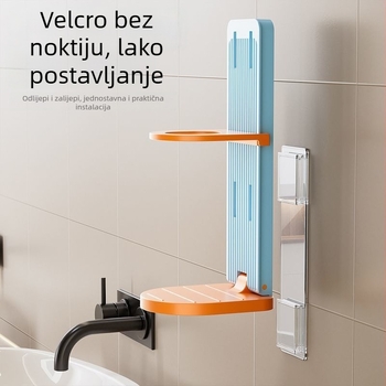 Plastični kupaonski polic 1-etažni za šampon, gel za tuširanje i dezinfekcijsko sredstvo za ruke