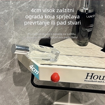 Dopamine kutni zidni stalak, trokutasto polica, 1 razina, nosivost 5 kg, stil laganog luksuza