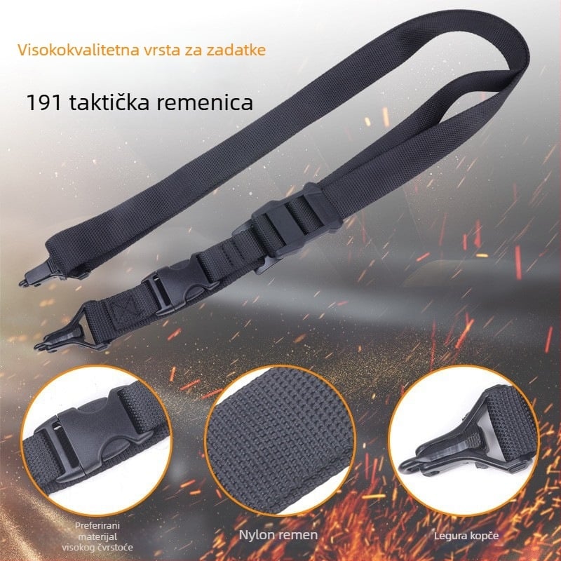 Vanjski taktički remen 191 – Višenamjenski najlon remen za oružje, podesiv