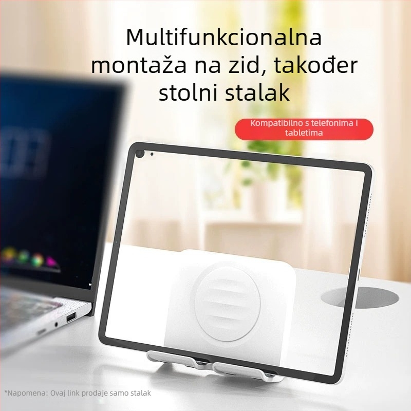 Michael zidni držač za telefon – plastični držač za tablet, jednostavnog i modernog stila, kupaonica, 1 razina, proširivo, bez bušenja